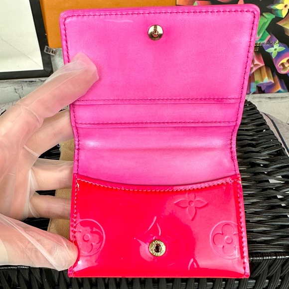 Louis Vuitton pink vernis leather ludlow card holder coin case - Picture 10 of 16